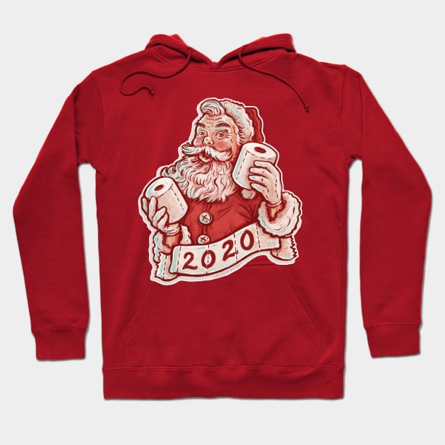 Toilet Paper Santa Claus Christmas 2020 Hoodie by BradAlbright